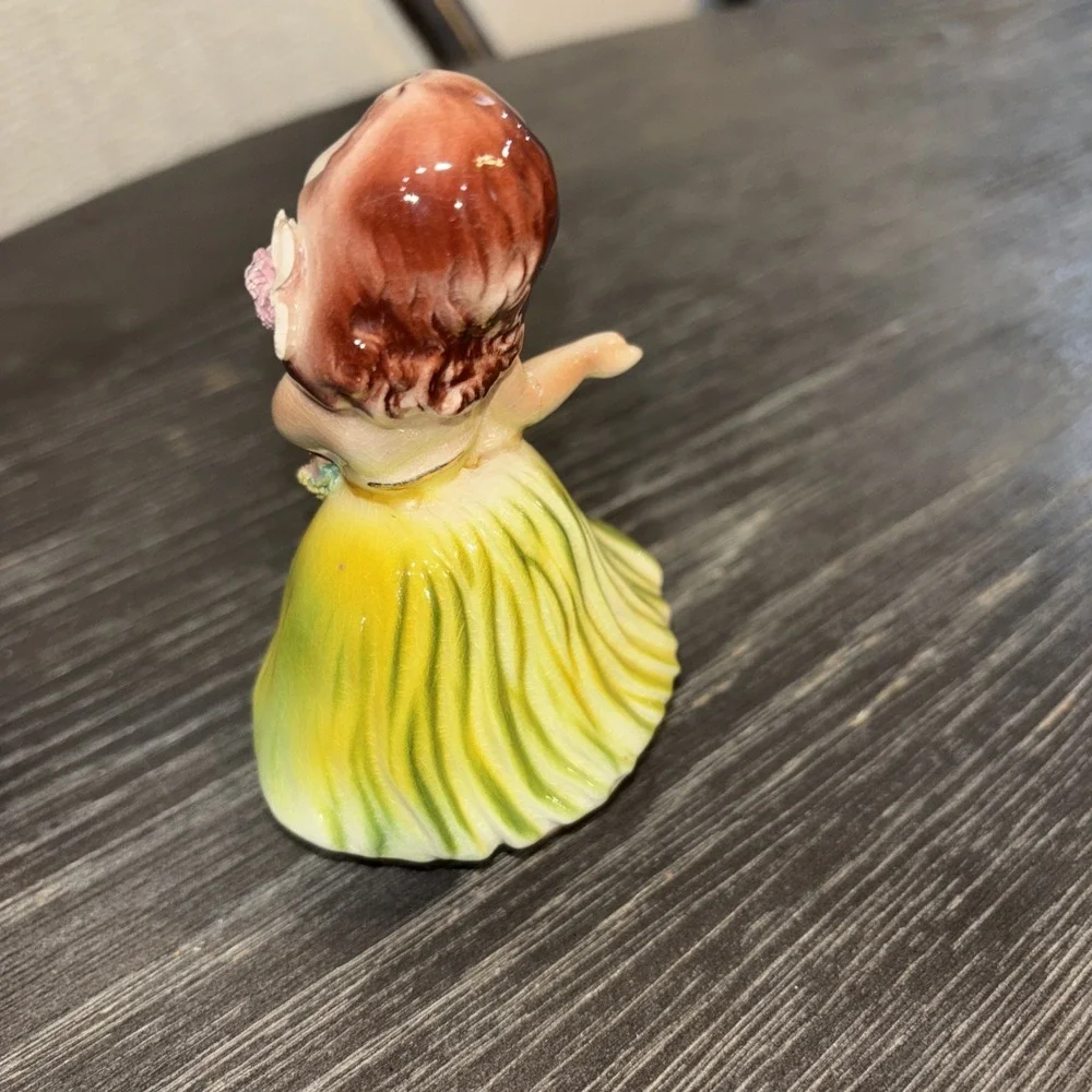 Vintage Josef Originals‎ Hawaiian Hula Girl Figurine Spaghetti Trim NICE
